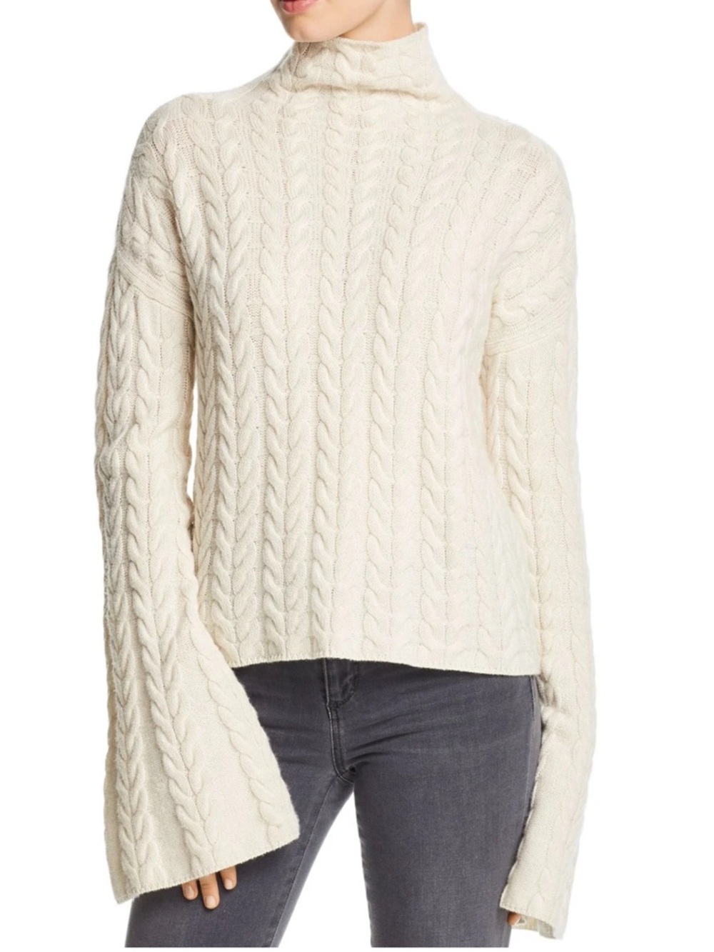 Theory Horseshoe Cable Cashmere Sweater